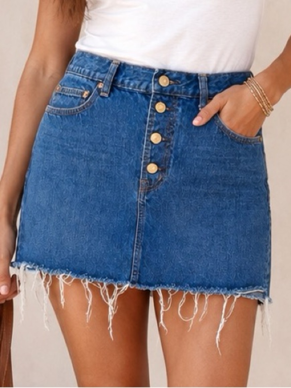 GAP Retro Y2K Edgy Cowgirl Boho Chic Jean Mini Skirt, Size 30